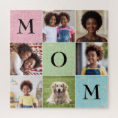Mom Custom Photo Collage 6 Afbeeldingen Square Legpuzzel (Verticaal)