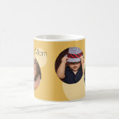 Mom Custom Photos Yellow Dots Coffee Mug (Centre)