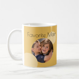 Mom Custom Photos Yellow Dots Coffee Mug