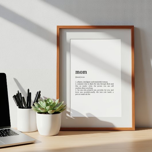 Mom Definition Poster | Dictionary Style