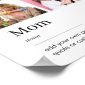 Mom Dictionary Definitie Fotocollage Poster (Hoek)