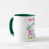 "MOM" EASTER EGG RABBIT DANS LA MUG PASTEL COLORS (Devant gauche)