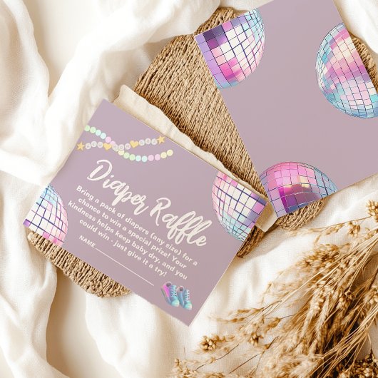 Mom era baby shower luierverloting informatiekaartje