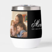 Mom Established Black Elegant Script Photo (Voorkant)