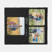 Mom Established Black Script 3 Photo Fleece Deken (Voorkant (Horizontaal))
