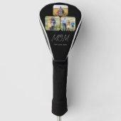 Mom Established Black Script 3 Photo Golfheadcover (Voorkant)