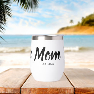 Mom Established Black Script Custom Date