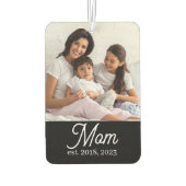 Mom Established Black White Script Photo Luchtverfrisser (Achterkant)