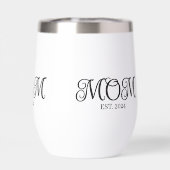Mom Established Date Black Script New Mom Gift  (Achterkant)