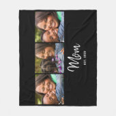 Mom Established Elegant Script Black 3 Photo  Fleece Deken (Voorkant)