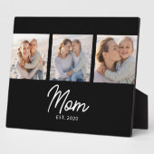 Mom Established Elegant Script Black 3 Photo Fotoplaat (Zijkant)