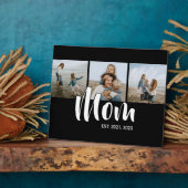Mom Established Elegant Script Black 3 Photo Fotoplaat (Zijkant)