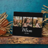 Mom Established Elegant Script Black 3 Photo Fotoplaat (Zijkant)