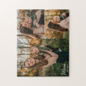 Mom Established Elegant Script Black 3 Photo Legpuzzel (Verticaal)