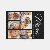 Mom Established Est Trendy 5 Photo Collage Fleece Deken (Voorkant (Horizontaal))