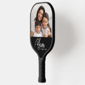 Mom Established Fun Script Photo Pickleball Paddle (Links)