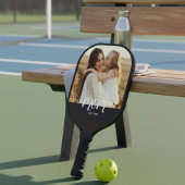 Mom Established Fun Script Photo Pickleball Paddle