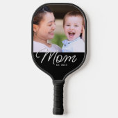 Mom Established Fun Script Photo Pickleball Paddle (Achterkant)