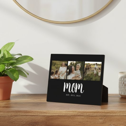Mom Established Modern Bold Script Black 3 Photo Fotoplaat