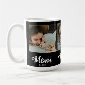 Mom Established Modern Bold Script Black 3 Photo Koffiemok (Links)