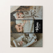Mom Established Modern Bold Script Black 3 Photo Legpuzzel (Verticaal)
