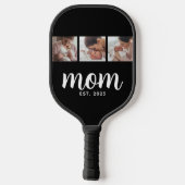 Mom Established Modern Bold Script Black 3 Photo Pickleball Paddle (Achterkant)