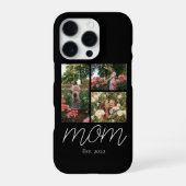 Mom Established Modern Script Black 3 Photo Case iPhone Hoesje (Achterkant)