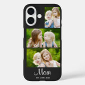 Mom Established Modern Script Black 3 Photo Case-Mate iPhone Case (Achterkant)
