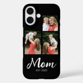 Mom Established Modern Script Black 3 Photo Case-Mate iPhone Case (Achterkant)