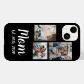 Mom Established Modern Script Black 3 Photo Case-Mate iPhone Case (Achterkant (horizontaal))