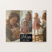 Mom Established Modern Script Black 3 Photo Legpuzzel (Horizontaal)
