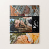 Mom Established Modern Script Black 3 Photo Legpuzzel (Verticaal)