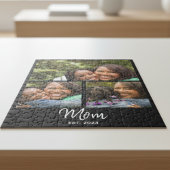Mom Established Modern Script Black 3 Photo Legpuzzel