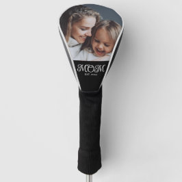 Mom Established Modern Script Photo Golfheadcover