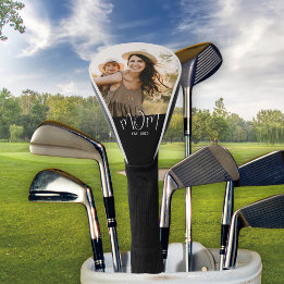 Mom Established Modern Script Photo Golfheadcover