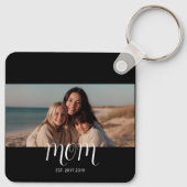 Mom Established Modern Script Photo  Sleutelhanger (Achterkant)