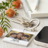 Mom Established Modern Script Photo Sleutelhanger (Voorkant Rechts)