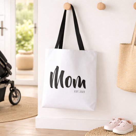 Mom Established New Mom Gift Tote Bag
