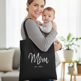 Mom Established New Mom Gift Tote Bag