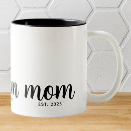 Mom Established New Mom Gift Tweekleurige Koffiemok