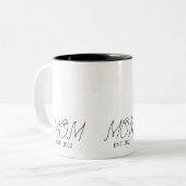 Mom Established New Mom Gift Two-Tone Coffee Mug (Devant gauche)