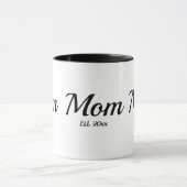 Mom Established New Mom Gift Two-Tone Coffee Mug (Centre)