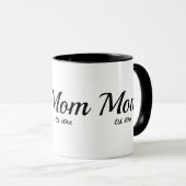 Mom Established New Mom Gift Two-Tone Coffee Mug (Devant droit)