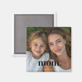 Mom Established Photo Gift  Magneet (Voorkant / Achterkant)