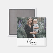 Mom Established Photo Gift Magneet (Voorkant / Achterkant)