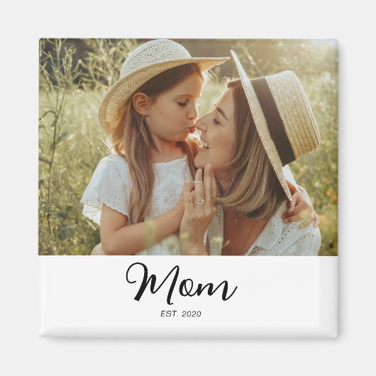 Mom Established Photo Gift  Magneet (Voorkant)