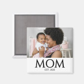 Mom Established Photo Gift Magnet (Recto/Verso)