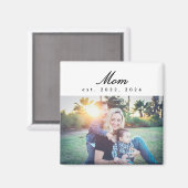 Mom Established Photo Gift Magnet (Recto/Verso)