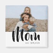 Mom Established Photo Gift Magnet (Devant)