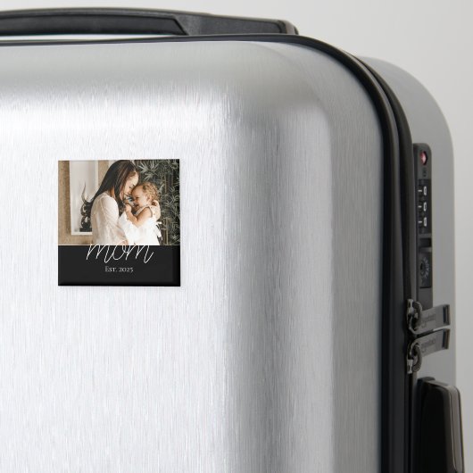 Mom Established Photo Gift Magnet (In Situ (Bagages))